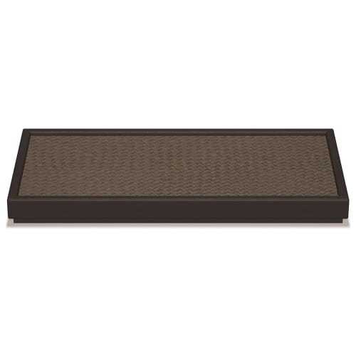 Pandan Small Rectangle Platform Tray with LV Edge, Java